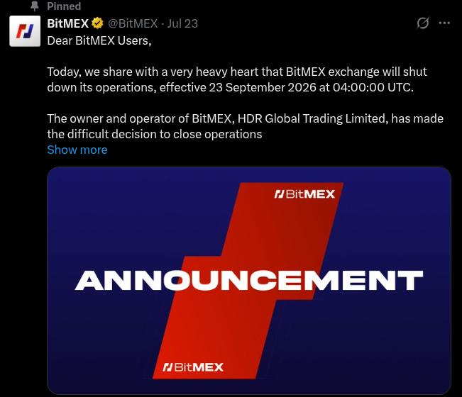 Bitmex Closing
