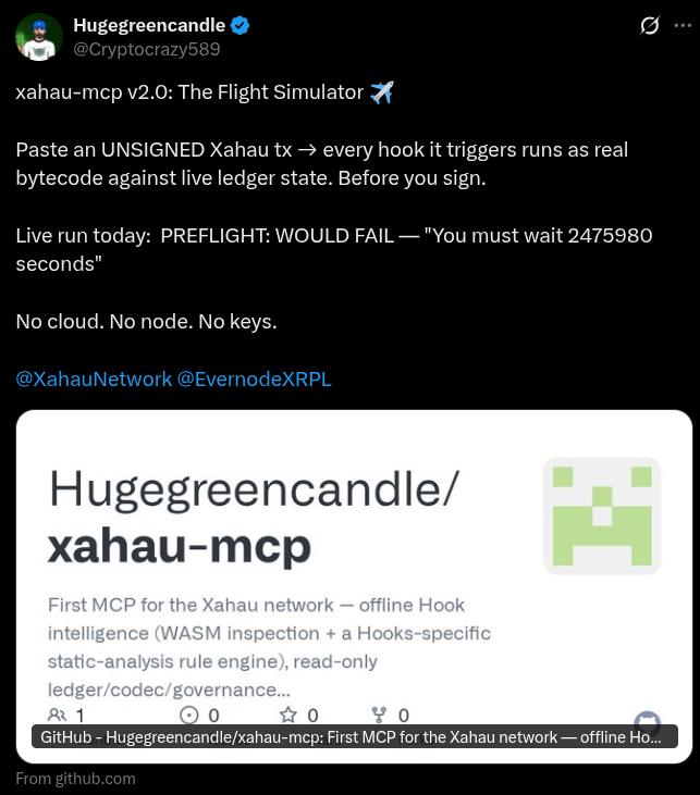 xahau-mcp & Flight Simulator Announcement