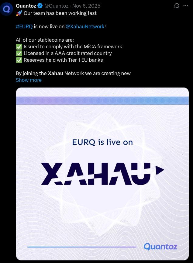 EURQ Announcement From Quantoz