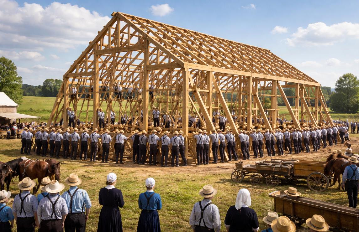 Amish Barn-Raising