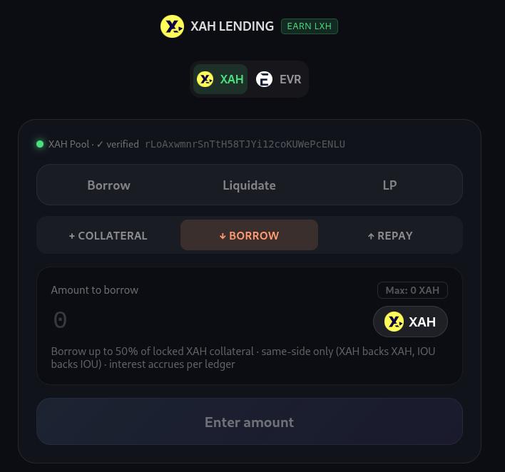One Xahau's Lending Function