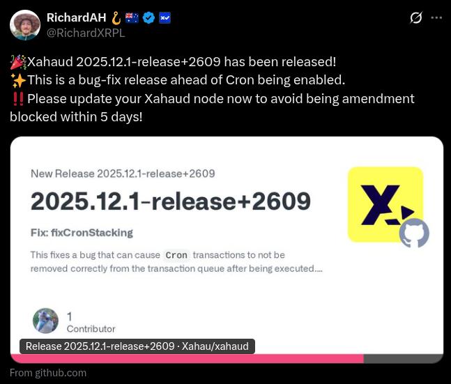 CRON Bug Fix On Xahau