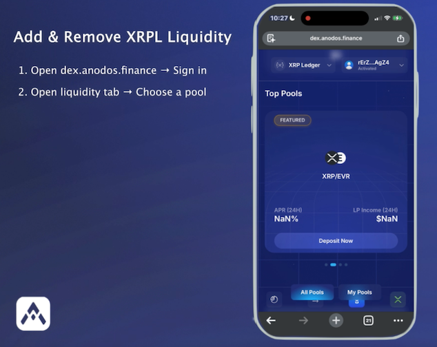 Sign in + Open Liquidity Tab