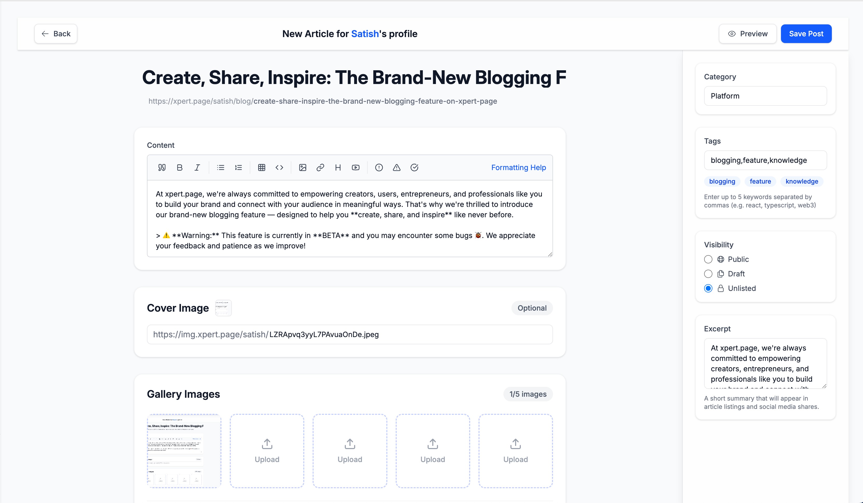 Blogging Arena